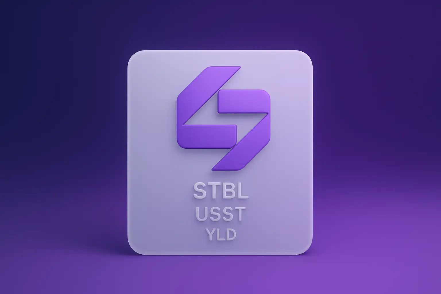 Infographic illustrating the flow and yield distribution between STBL, USST, and YLD tokens in Stablecoin 2.0 ecosystem
